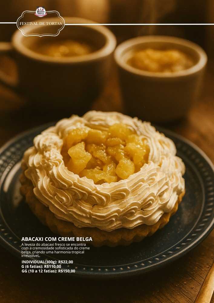 Bolos e Sobremesas Artesanais - meninasboleiras.com.br de Campinas Torta de Abacaxi com Creme Belga das Meninas Boleiras em Campinas