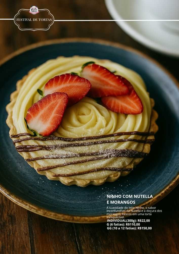 Bolos e Sobremesas Artesanais - meninasboleiras.com.br de Campinas Torta de Ninho com Nutella e Morangos das Meninas Boleiras em Campinas